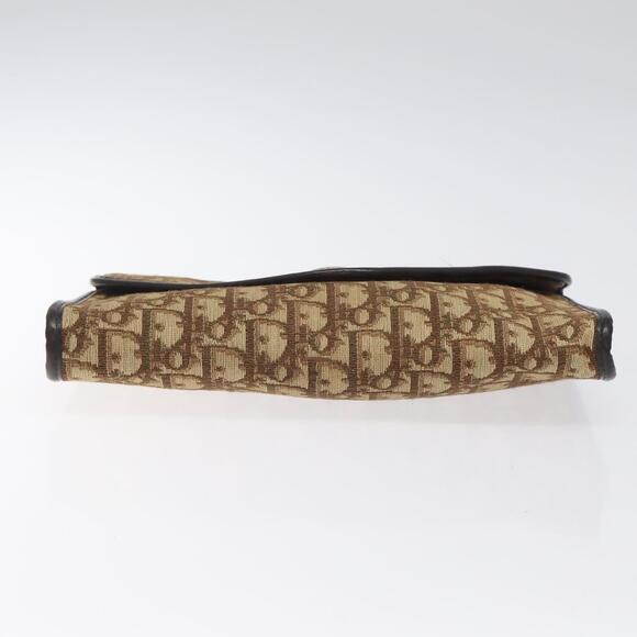 DIOR Trotter Canvas Chain Shoulder Bag Brown Gold - Picture 9 of 12